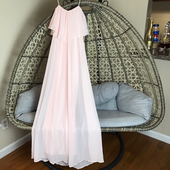 Amsale Nouvelle Holy Strapless Ruffle Chiffon Gown - Picture 2 of 5